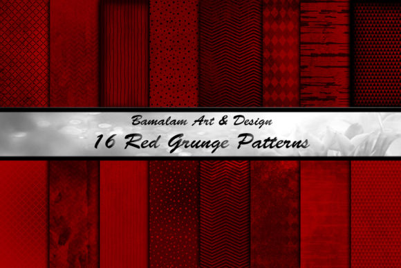 16 Red Grunge Patterned Backgrounds