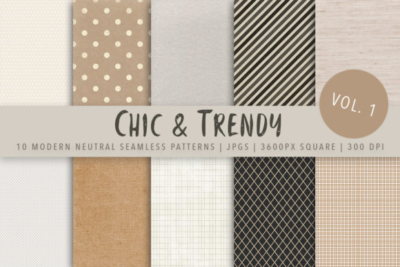 Chic Trendy Seamless Pattern Set: A Versatile Tool for Modern Designers