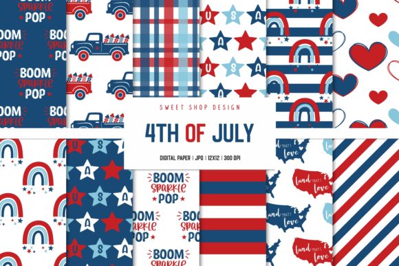Digital Paper Pack 4th of July