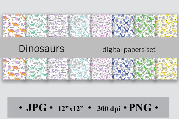 Dinosaurs Digital Paper Set: A Creative Resource for Artists and Designers