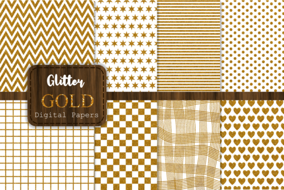 Gold Glitter Glam Luxury Pattern Papers