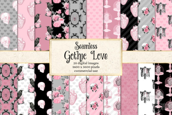 Gothic Love Digital Paper