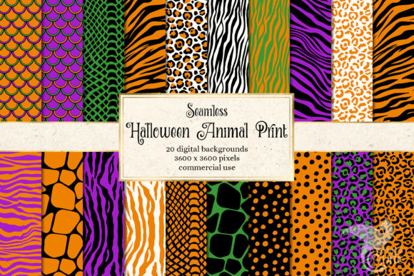 Halloween Animal Print Digital Paper: A Creative Tool for Modern Designers