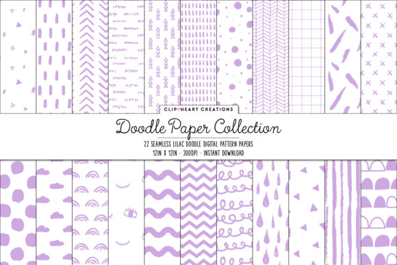 Lilac Scandi Seamless Digital Papers
