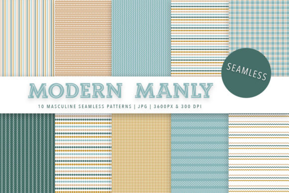 Modern Manly Masculine Pattern Set for Creative Workflow Enhancement