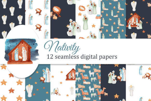 Nativity Christmas Digital Papers Pack: A Creative Resource for Every Holiday Project