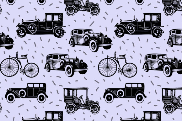 Old Car Seamless Pattern Repeating Art: A Unique Design for Creative Projects