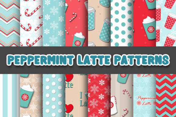 Peppermint Latte Digital Paper Pattern: A Creative Essential for Every Project