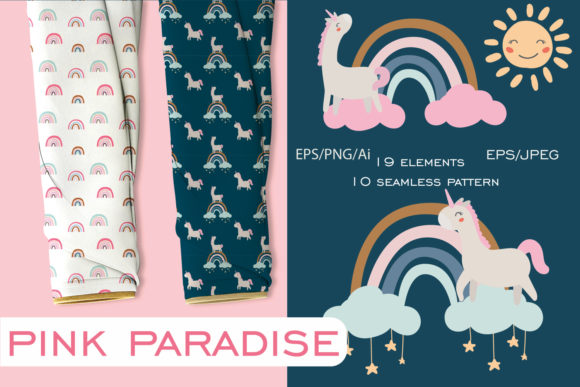 Unicorn Clipart, Rainbow Clipart PNG: A Magical Addition to Your Creative Projects