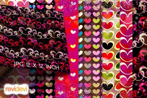 Valentine Digital Papers Retro Heart: A Creative Resource for Craft Enthusiasts