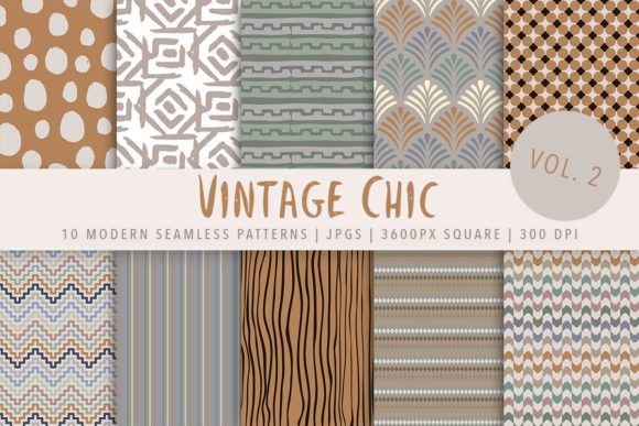 Vintage Chic Digital Papers Vol 2: A Strategic Design Asset for Modern Creatives