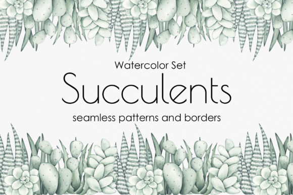 Watercolor Pattern Set Succulents: A Creative Tool for Designers and Entrepreneurs